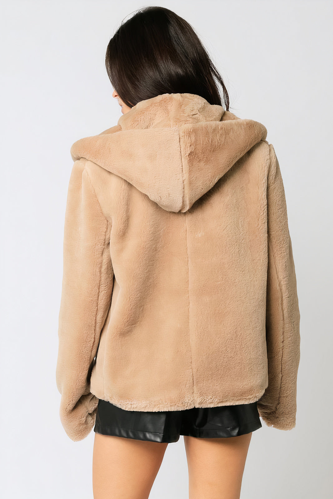 Faux Furry Hooded Jacket