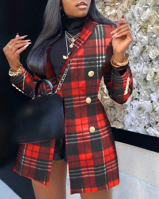 Patsy Plaid Coat